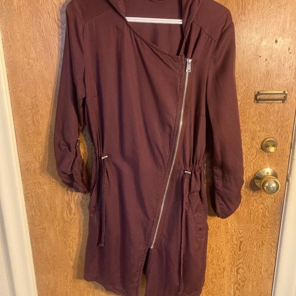 Dex Asymmetrical Zipper Spring/Fall Jacket with Hood - Picture 1 of 5